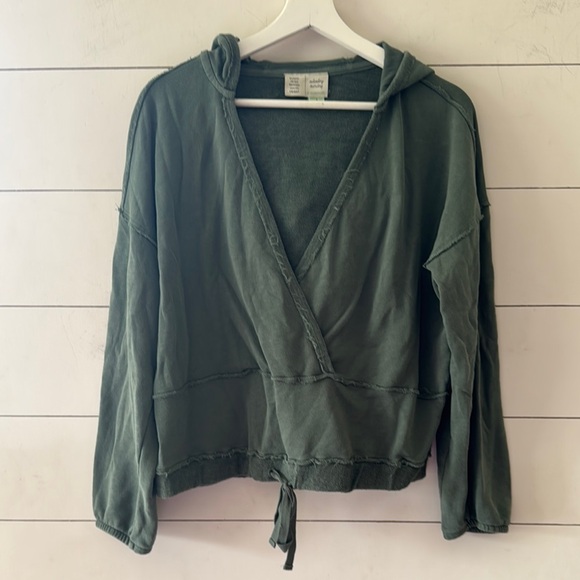 Anthropologie Saturday Sunday Hunter Green Hoodie Size Small - Picture 1 of 10